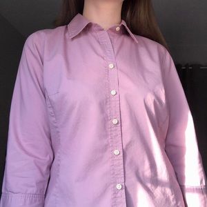 Merona soft rosy pink 3/4 sleeve button down top
